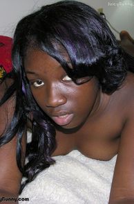 Lusty Ebony Coed With Dark Skin