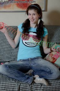 T-shirt And Jeans Teen With Pigtails
