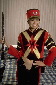 Asian Girl With Marching Pants Open