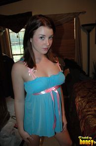 Cute Brunette Teen In Her Nightie